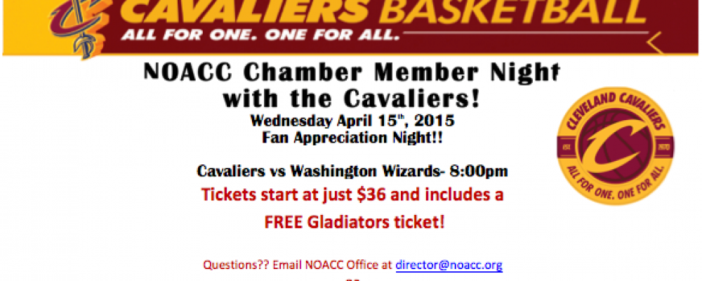 NOACC Invites WHACC Chamber Members to Fan Appreciation Night with the Cleveland Cavaliers