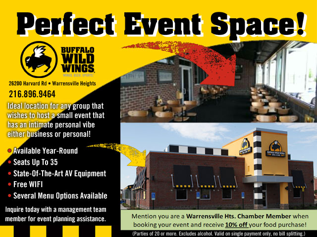 Special Chamber offer from our friends at Buffalo Wild Wings